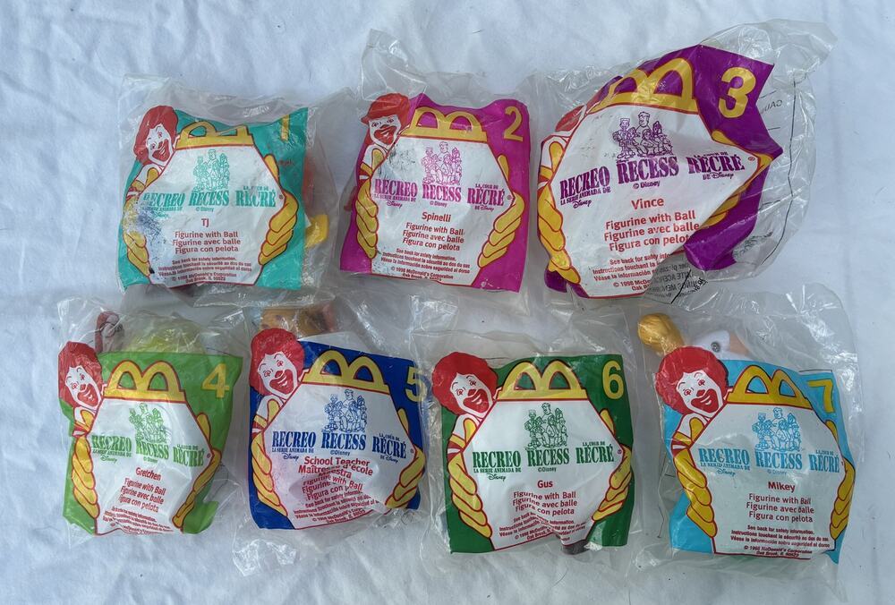 McDonalds Disney Happy Meal Toys - Recess Lot of 7 Vintage 1998